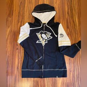 Pittsburgh Penguins Black and White Hockey Team Jacket